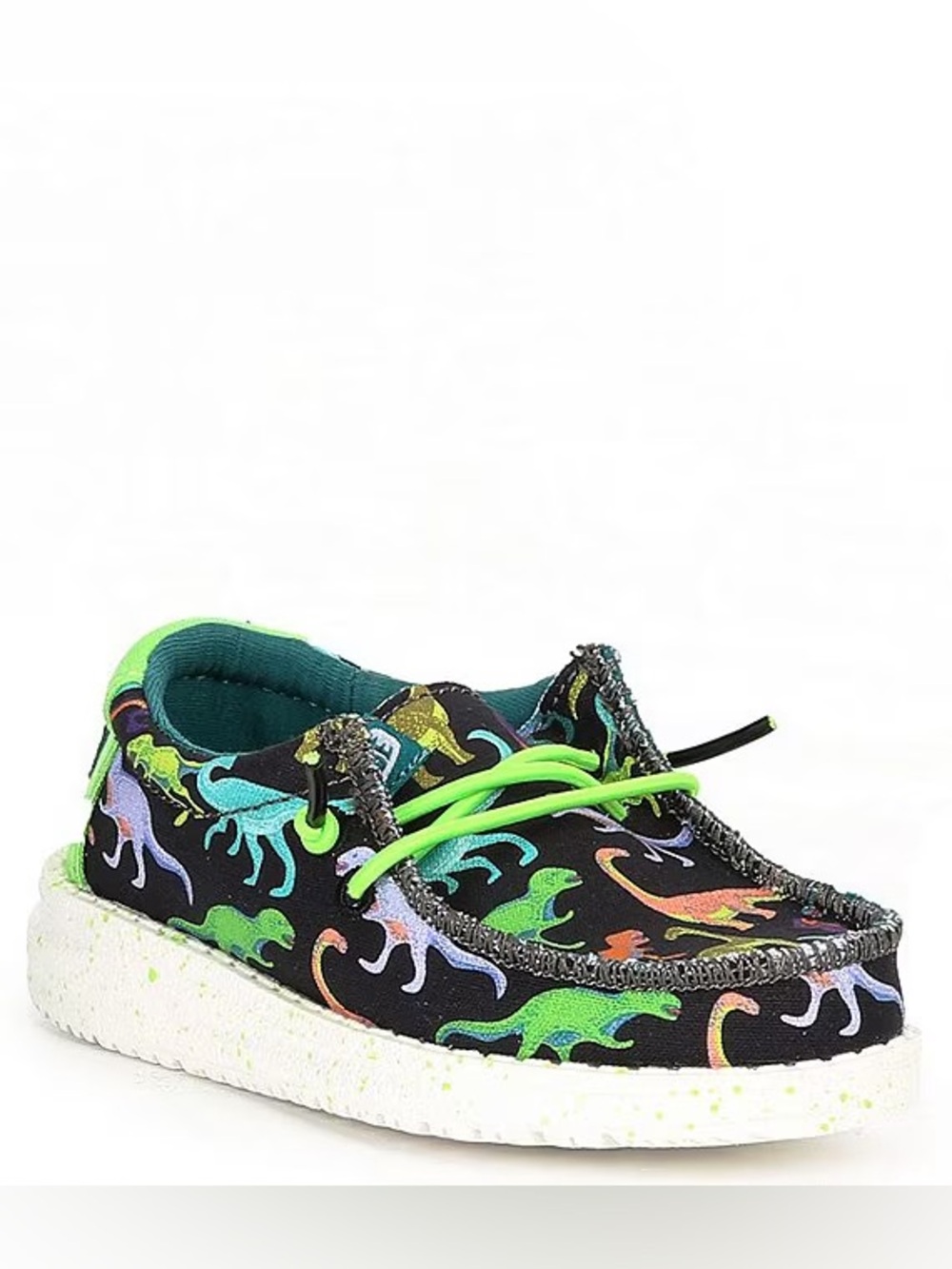 Hey Dude Boys' Wally Dino Lace Up Slip On Sneakers
